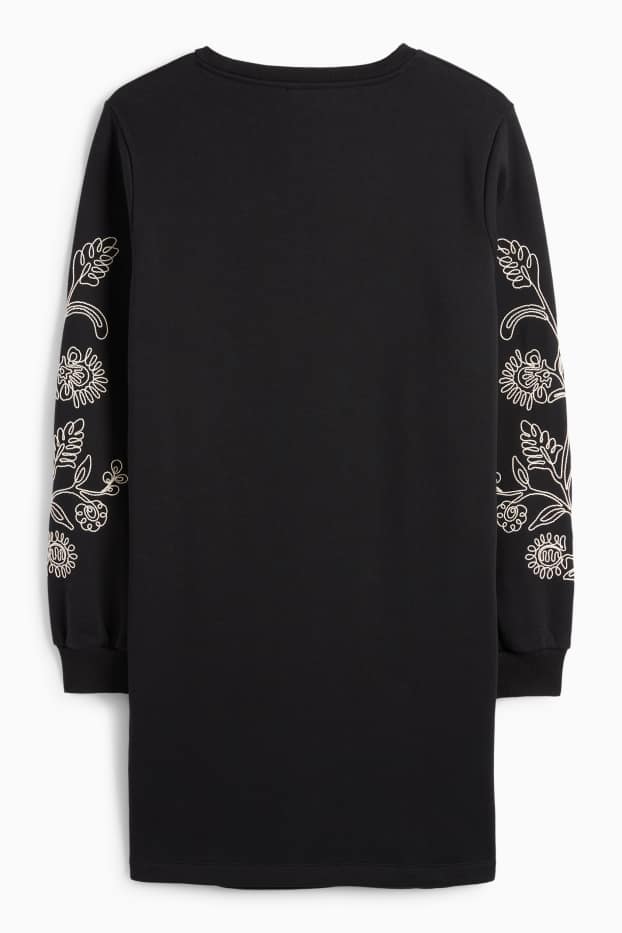 Femei - Rochie din molton - straight fit - negru