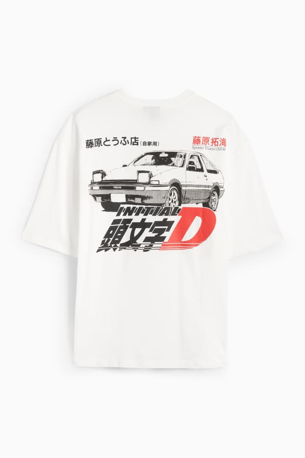 Bărbați - Tricou - supradimensionat - alb