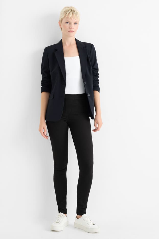 Femei - Jegging jeans - talie medie - negru