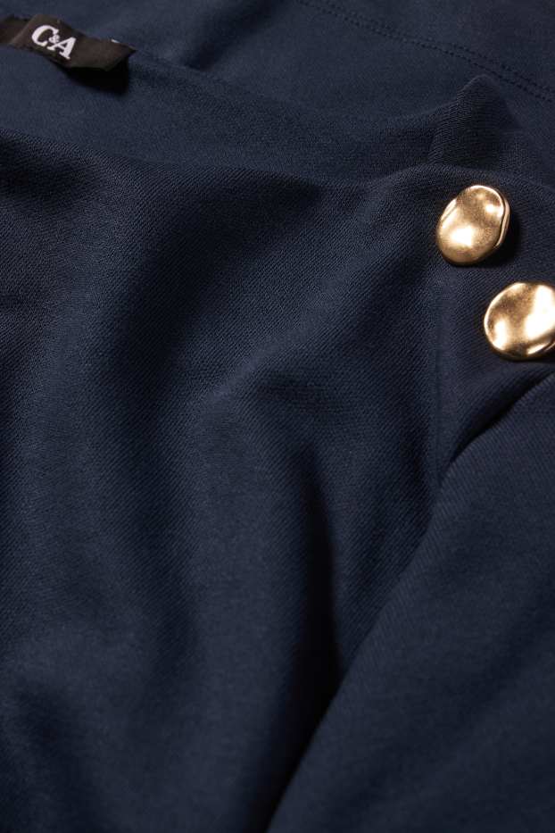 Femei - Tricou cu mânecă lungă - albastru închis