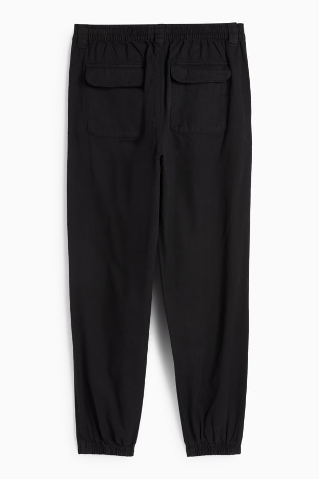 Bărbați - Pantaloni - loose fit - negru