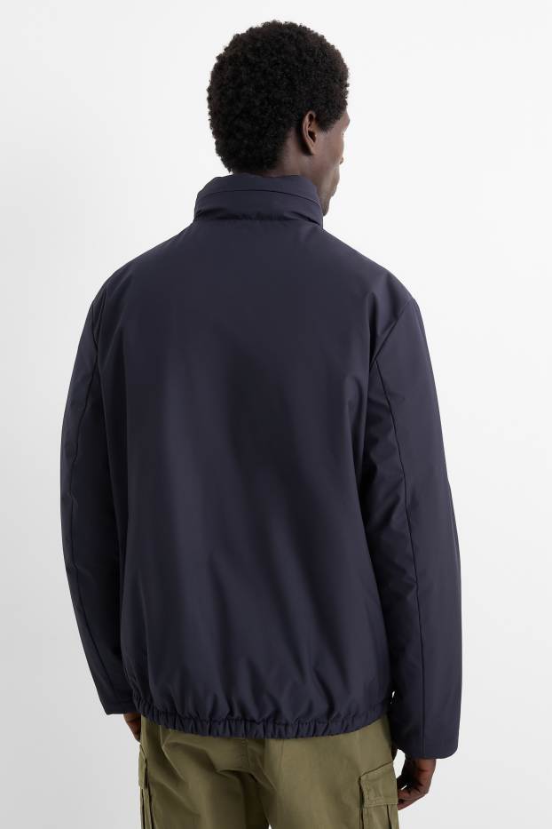 Herren - Jacke mit Kapuze - gefüttert - dunkelblau