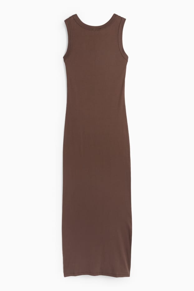 Femei - Rochie bodycon - reiată - maro