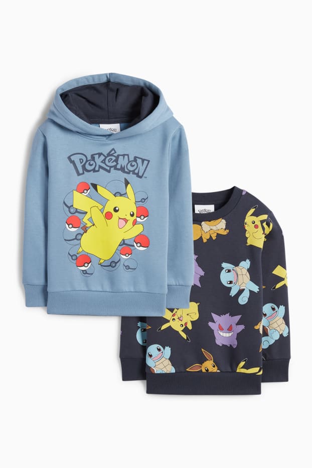 Copii - Băieți - Multipack 2 buc. - Pokémon - hanorac și bluză de molton - albastru