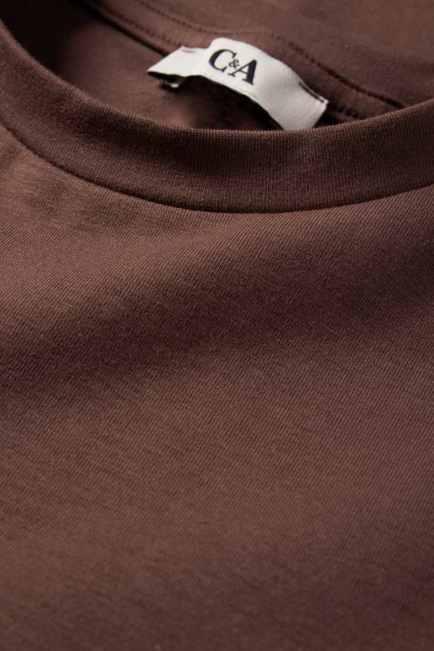 Femei - Tricou - slim fit - maro închis