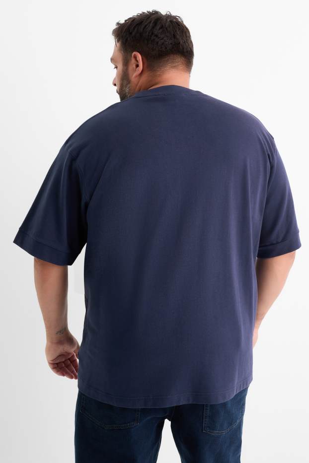 Bărbați - Tricou - relaxed fit - albastru închis
