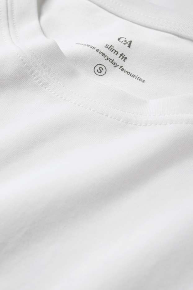 Femei - Multipack 2 buc. - tricou cu mânecă lungă - slim fit - alb