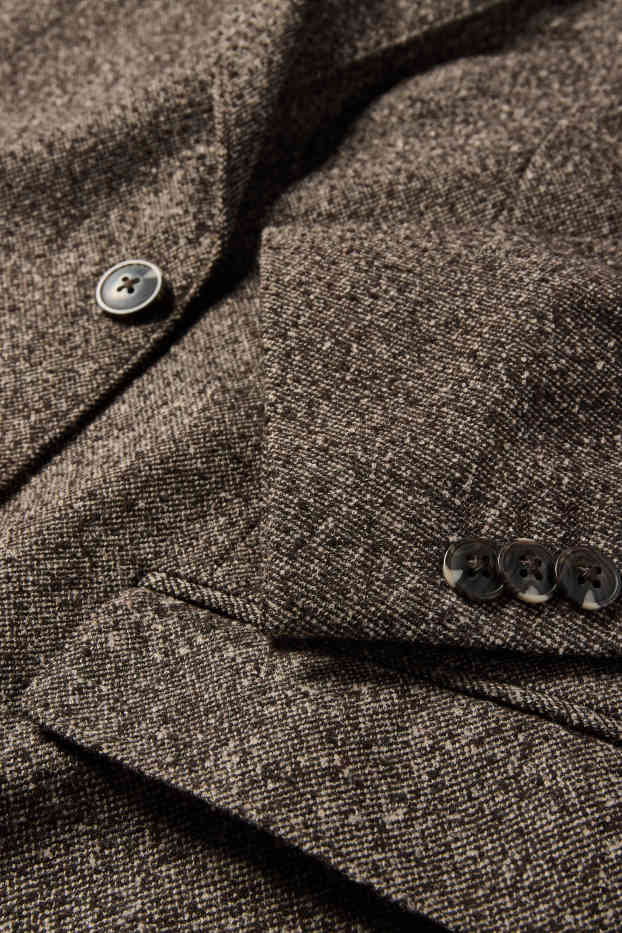 Bărbați - Sacou modular - regular fit - stretch - structurat - maro