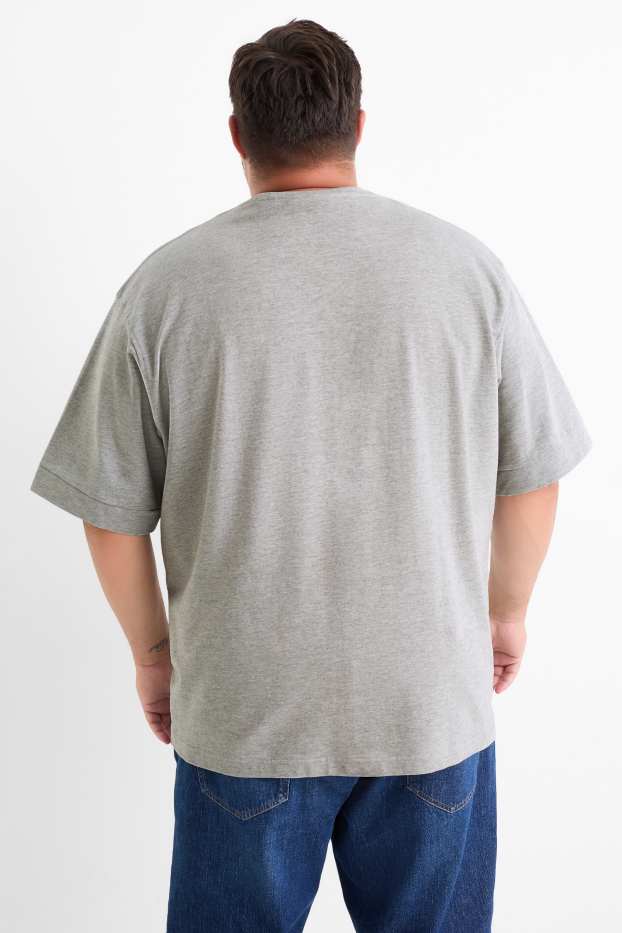 Bărbați - Tricou - relaxed fit - gri deschis melanj