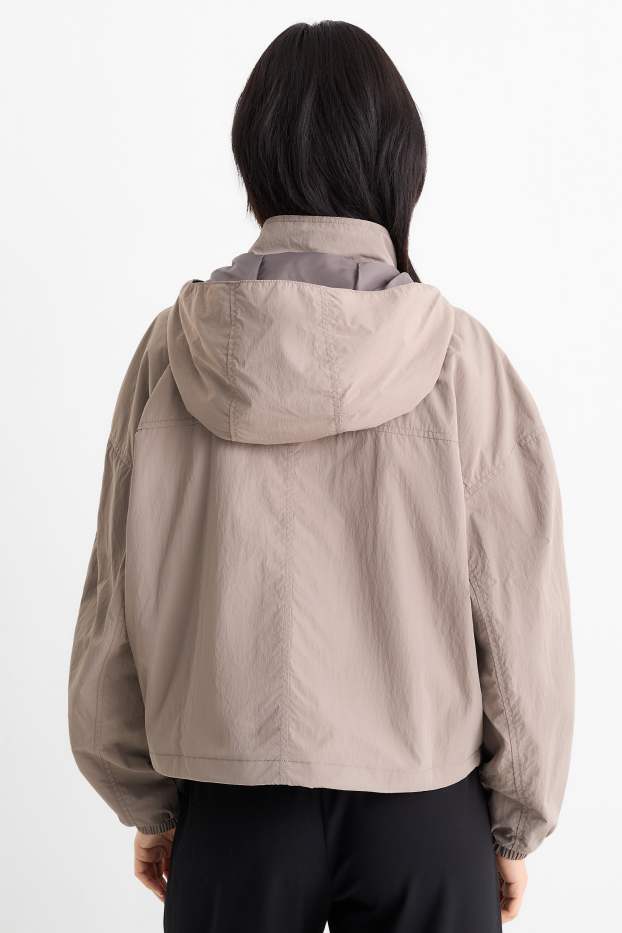 Women - Jacket with hood - water-repellent - gray