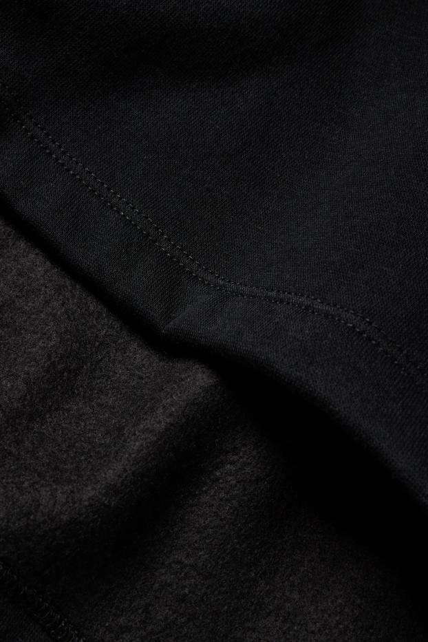 Women - Sweatshirt dress - straight fit - black