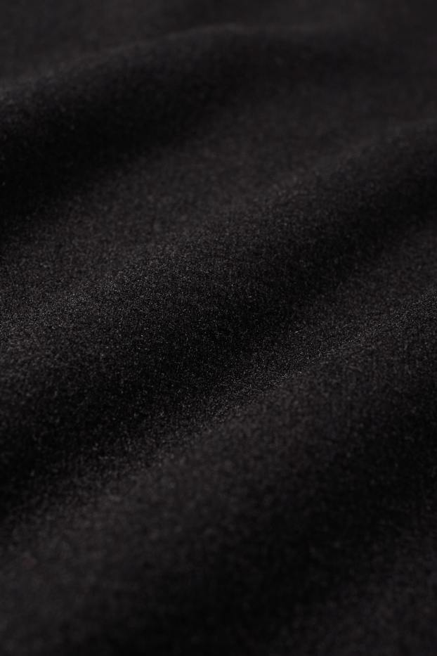 Femei - Tricou cu mânecă lungă termoizolant din fleece - regular fit - negru