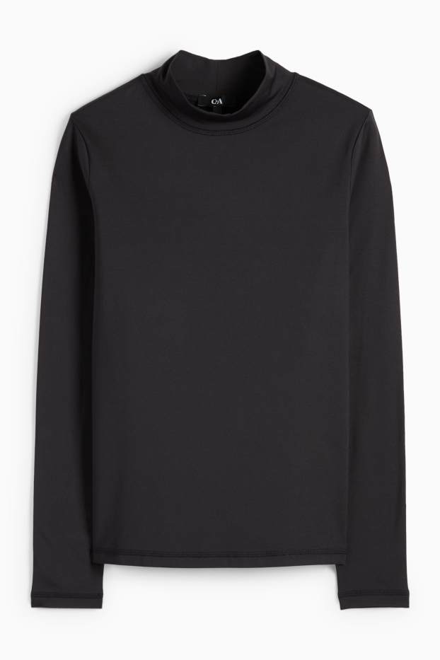 Women - Thermal long sleeve top - regular fit - black