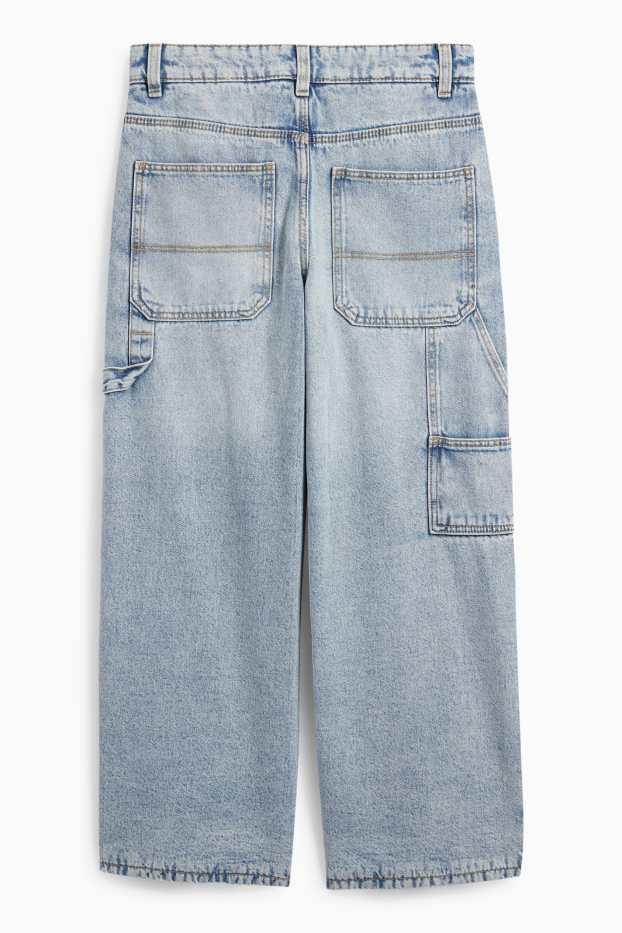 Kinder Buben - Baggy Jeans - Thermojeans - helljeansblau