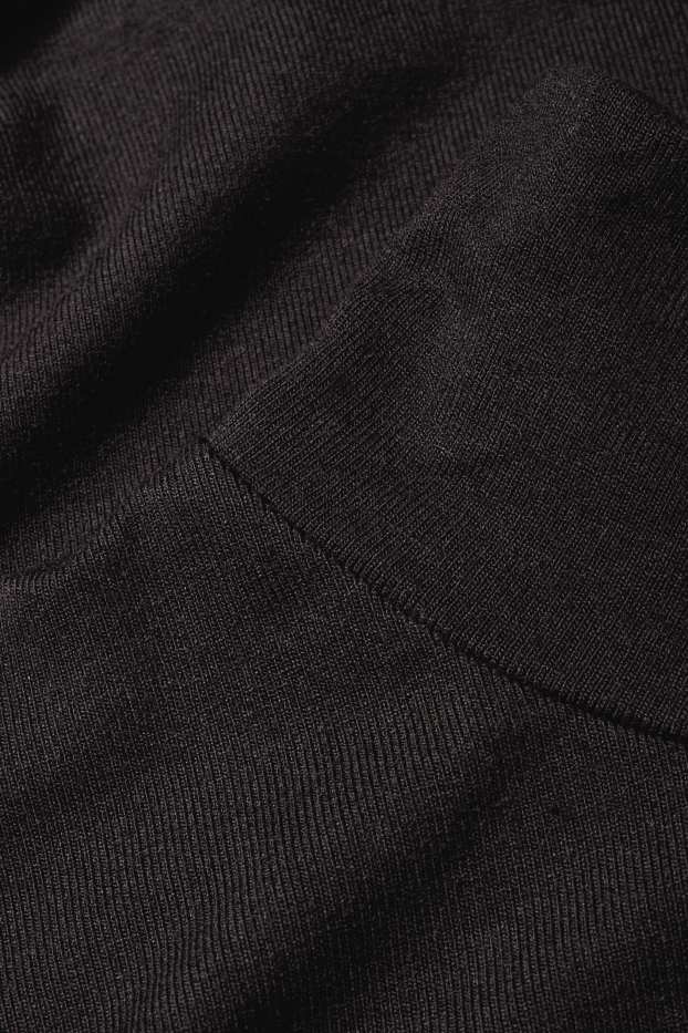 Dámské - Tričko s dlouhým rukávem - regular fit - černá