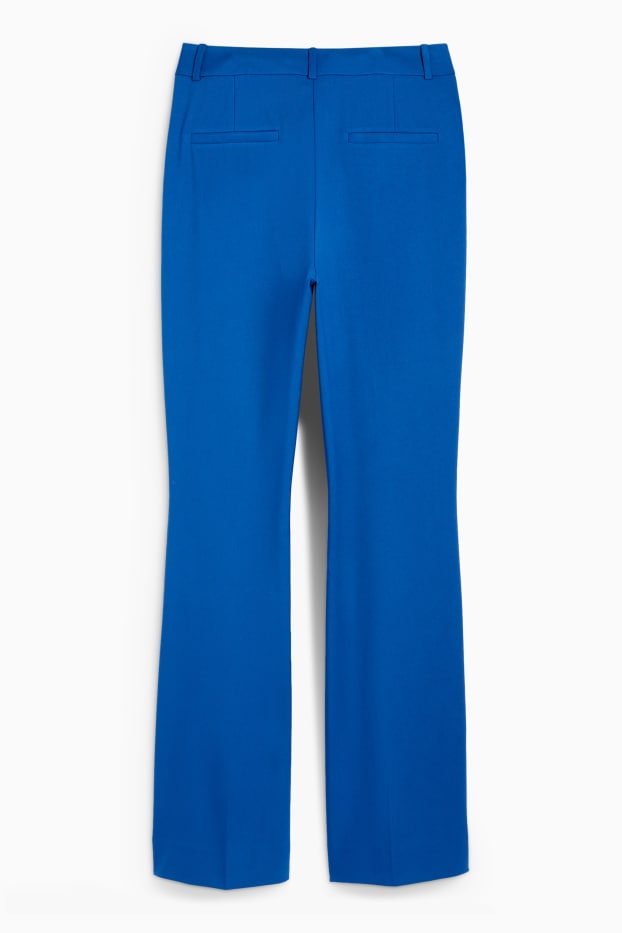 Femei - Pantaloni office - talie înaltă - relaxed fit - structurați - albastru