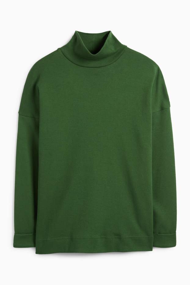 Women - Turtleneck top - dark green
