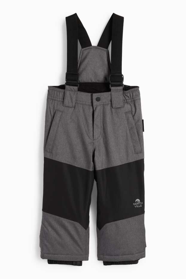 Children Boys - Ski pants - waterproof - dark gray