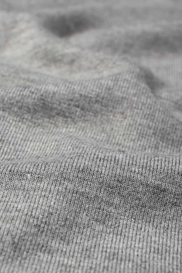 Femei - Tricou cu mânecă lungă - regular fit - gri deschis melanj
