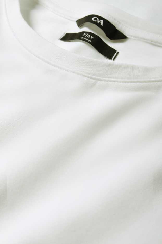 Men - T-shirt - slim fit - Flex - white