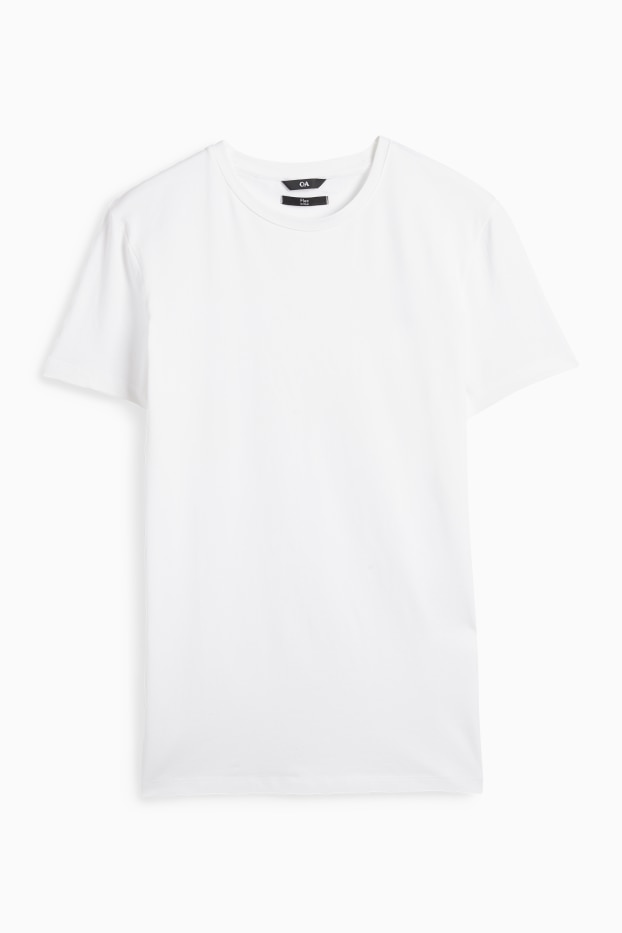 Men - T-shirt - slim fit - Flex - white