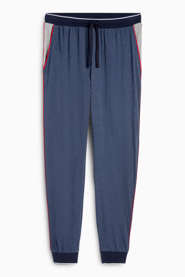 Herren - Pyjamahose - dunkelblau