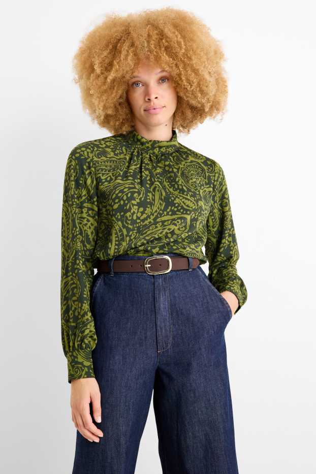 Femei - Bluză - cu model - verde