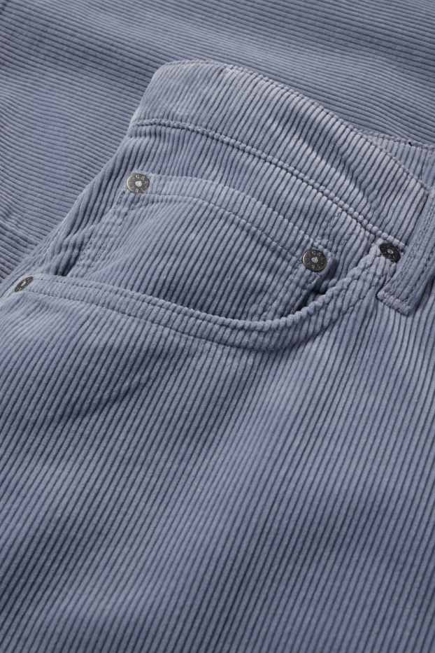 Bărbați - Pantaloni din catifea reiată - relaxed fit - albastru deschis