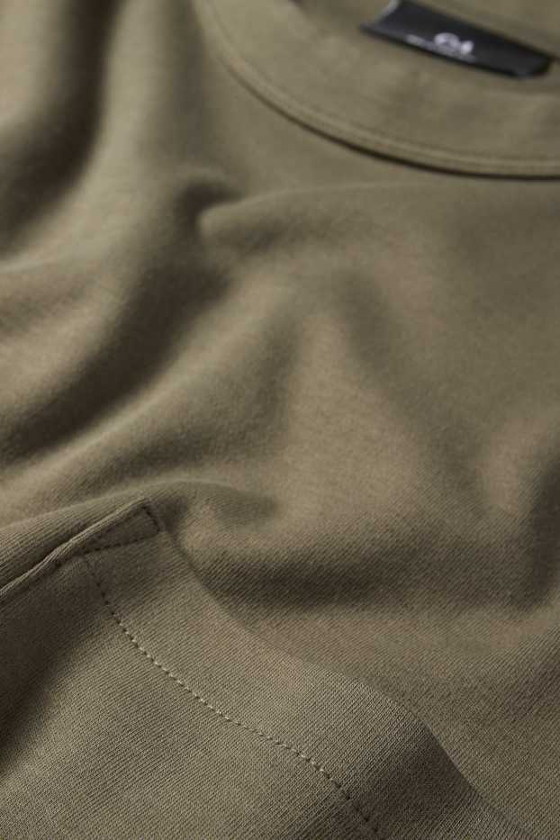 Bărbați - Tricou cu mânecă lungă - kaki