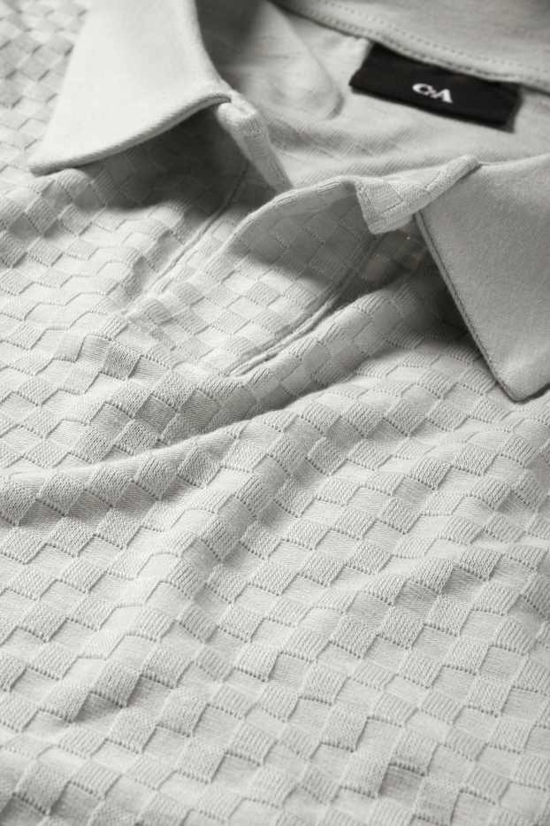 Bărbați - Tricou polo - regular fit - structurat - verde mentă