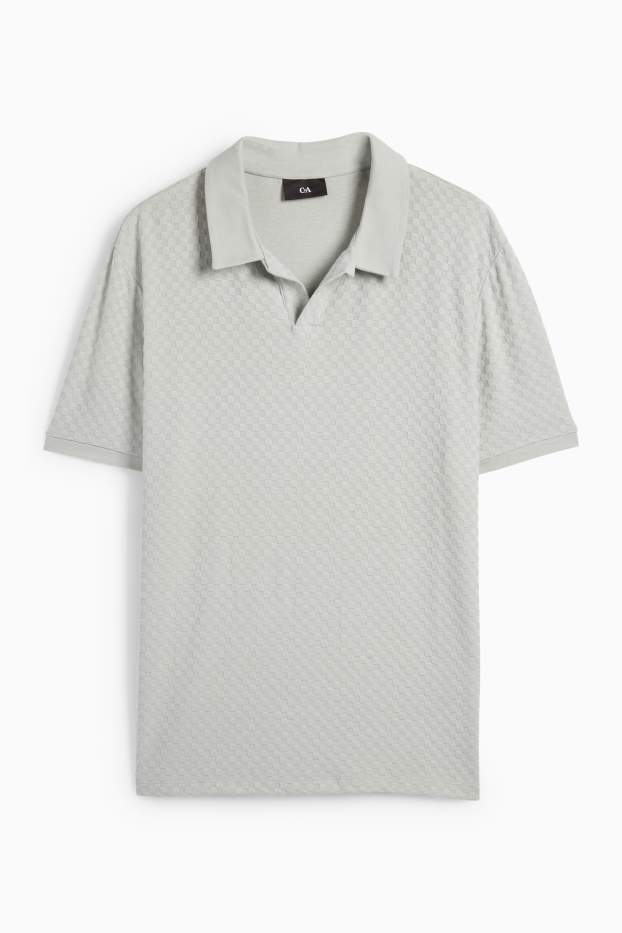 Bărbați - Tricou polo - regular fit - structurat - verde mentă