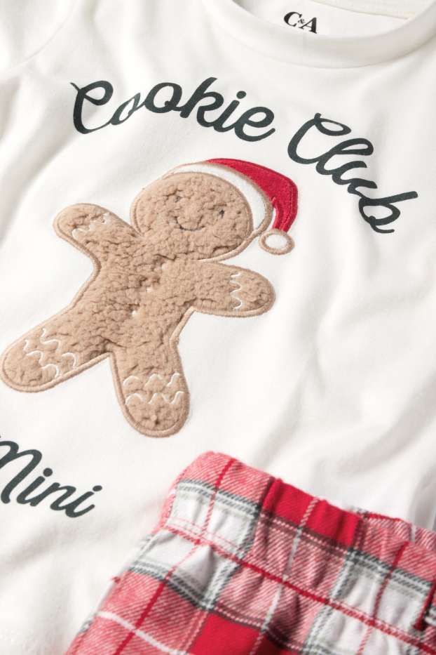 Copii - Fete - Mini Me - turtă dulce - pijama pentru copii, cu motive de Crăciun - 2 piese - alb