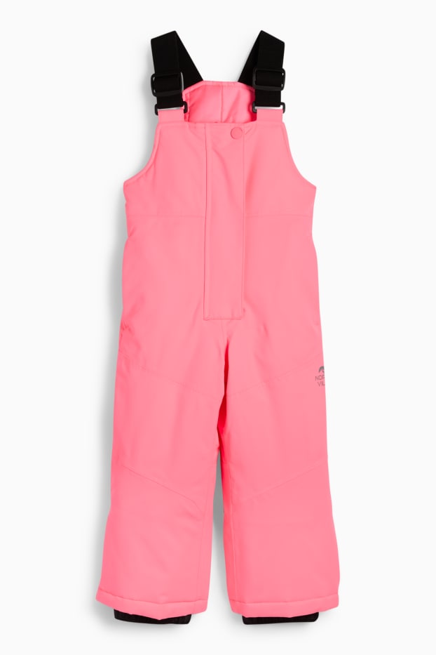 Copii - Fete - Pantaloni de schi - impermeabili - roz neon