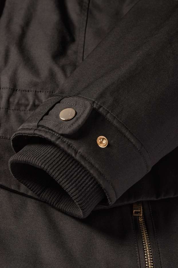 Femei - Parka cu glugă - iarnă - negru