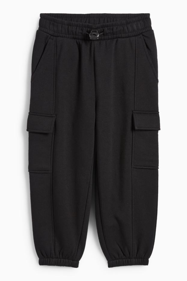 Copii - Băieți - Pantaloni de trening cargo - negru