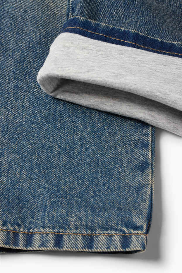 Copii - Băieți - Cargo jeans - jeans termoizolanți - denim-albastru