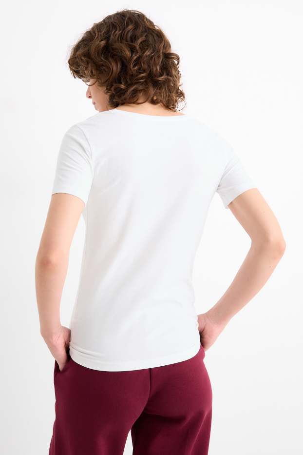 Femei - Tricou - slim fit - alb