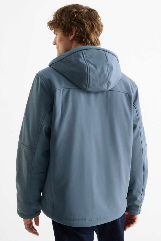 Bărbați - Geacă softshell - căptușită - rezistentă la apă - 4 Way Stretch - albastru