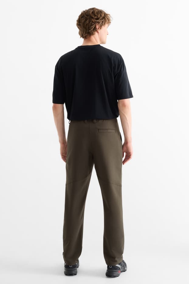 Bărbați - Pantaloni de trening funcționali - rezistenți la apă - verde închis