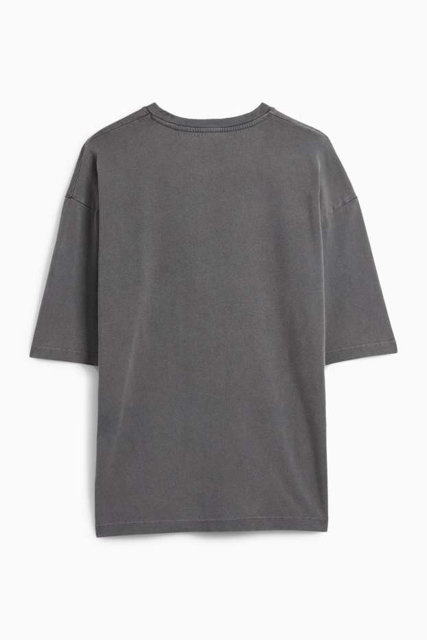 Women - T-shirt - oversized - gray