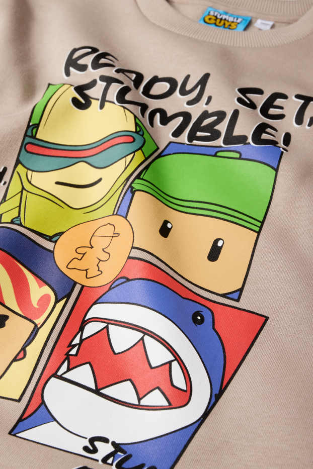 Children Boys - Stumble Guys - sweatshirt - taupe