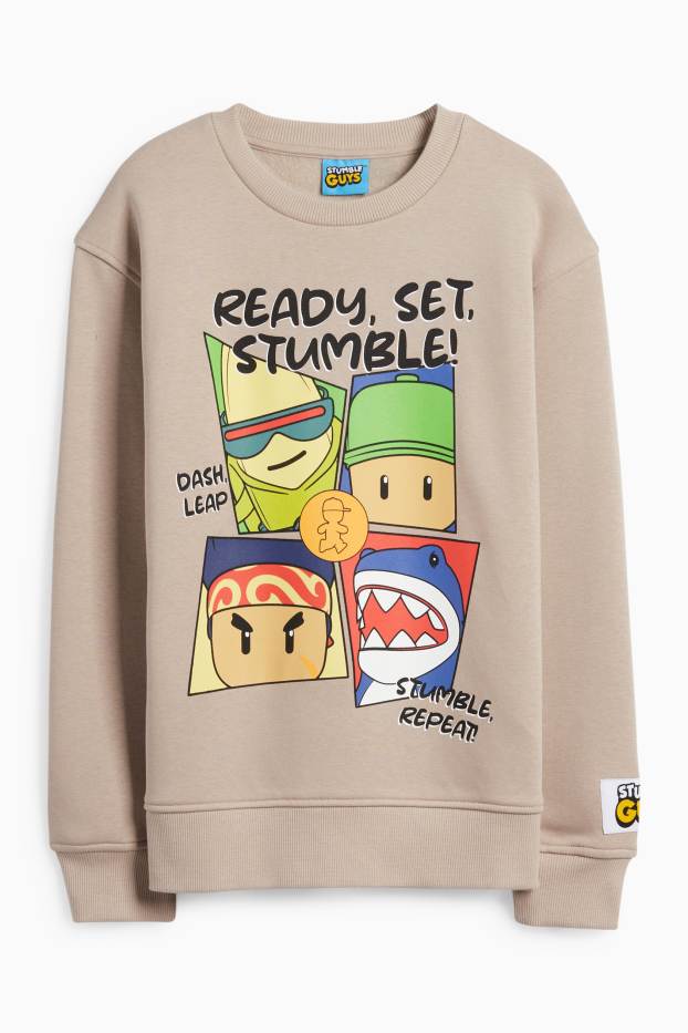 Children Boys - Stumble Guys - sweatshirt - taupe