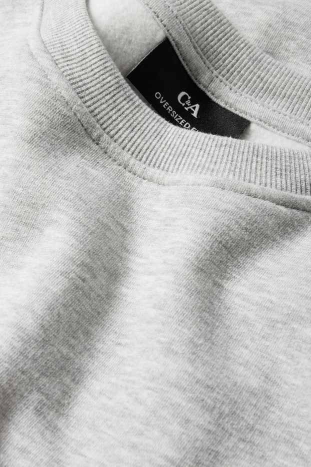 Herren - Oversized-Sweatshirt - hellgrau-melange