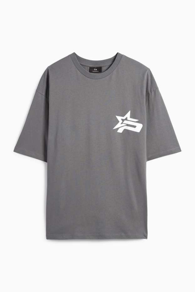 Bărbați - Tricou - supradimensionat - gri