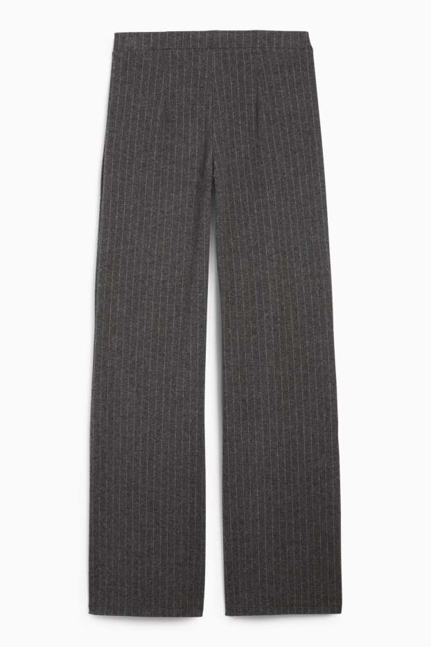 Femei - Pantaloni de trening - dungi fine - gri