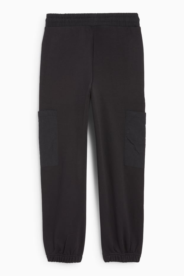 Copii - Băieți - Pantaloni de trening cargo - negru