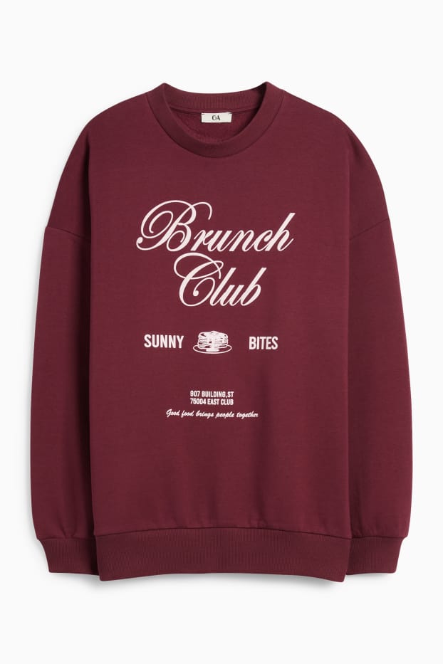 Femmes - Sweat - rouge foncé