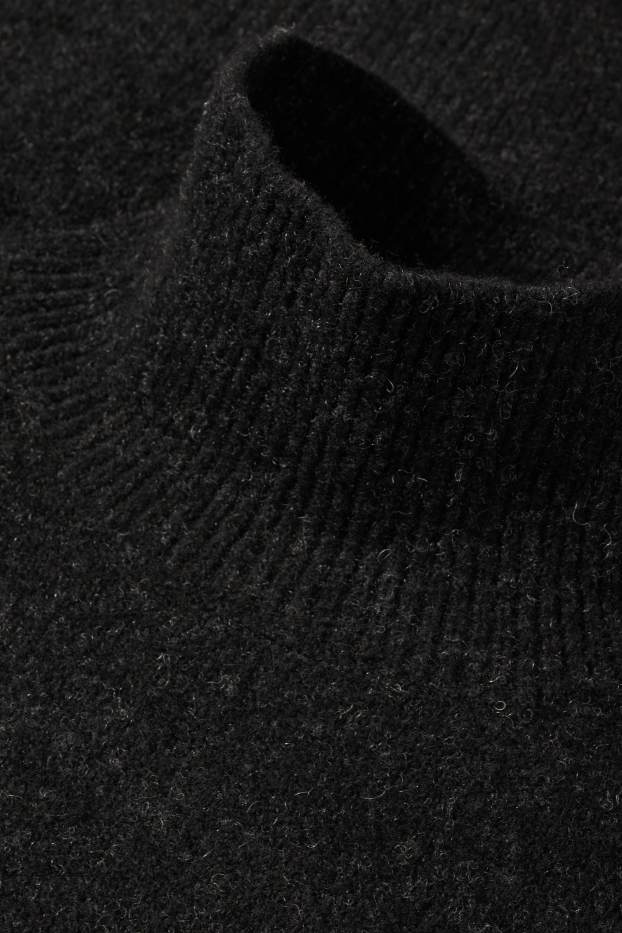 Femei - Rochie din tricot - straight fit - gri închis