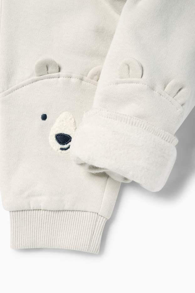 Bebeluși - băieți - Multipack 3 perechi - ursuleți - pantaloni de trening bebeluși - bej