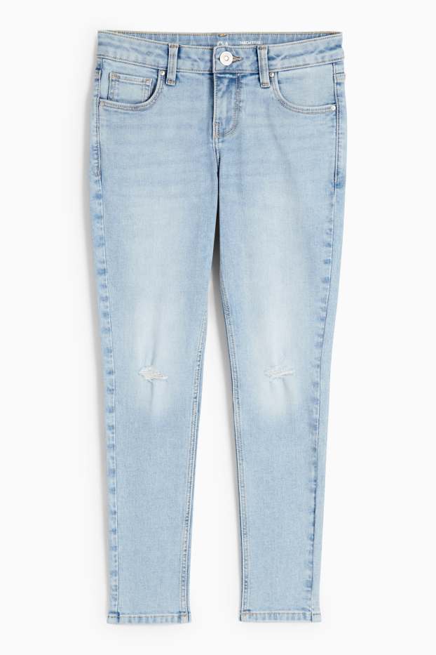 Copii - Fete - Skinny jeans - LYCRA® - denim-albastru deschis